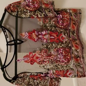 Embroidered going out top